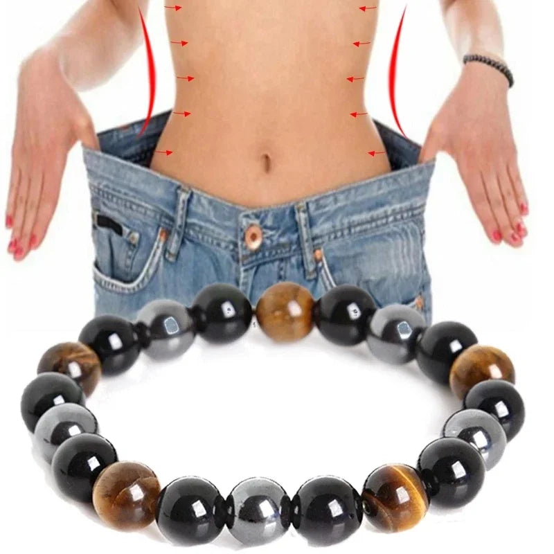 Bracelet en perles de pierre de tigre thérapeutique