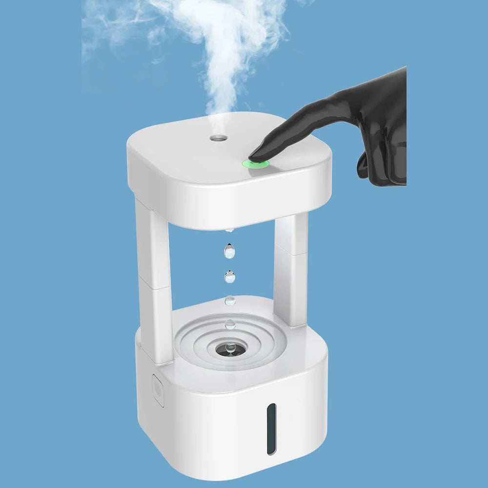 Diffuseur d'humidificateur d'air anti-gravité à gouttes d'eau de 580 ml